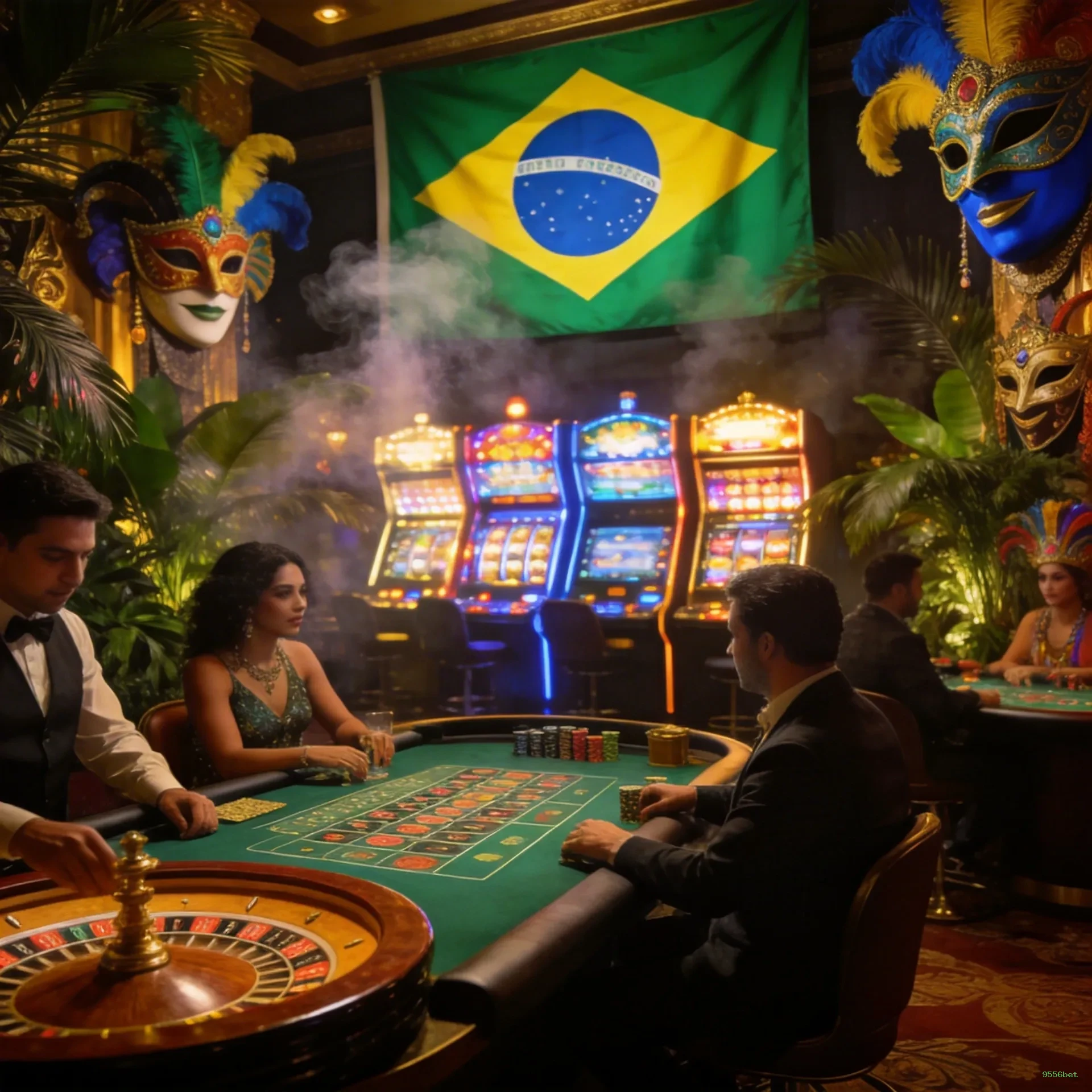 Imagem promocional da 9556bet mostrando a plataforma e suas vantagens